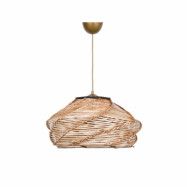 LUMI Oval taklampa - kamelimitation av bambu (36x36)