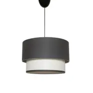 LUMI SP286 taklampa - antracitgrå/vit tyg och plast