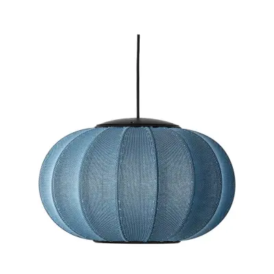 Made By Hand - Knit-Wit 45 Oval LED Taklampa Blue Stone