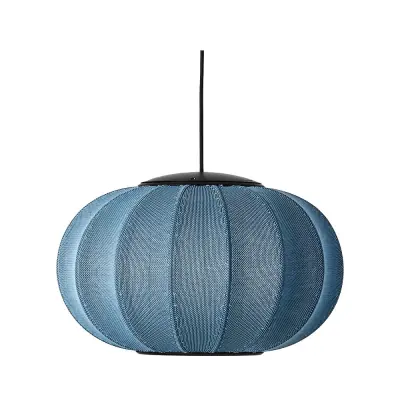 Made By Hand - Knit-Wit 45 Oval LED Taklampa Blue Stone