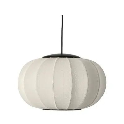 Made By Hand - Knit-Wit 45 Oval LED-hänglampa, vit, Ø 45 cm –