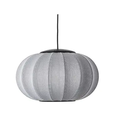 Made By Hand - Knit-Wit 45 Oval LED Taklampa Silver