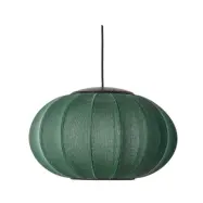 Made By Hand - Knit-Wit 45 Oval LED-hänglampa, grön, Ø 45 cm –