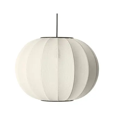 Made By Hand - Knit-Wit 45 Round LED-hänglampa, vit, Ø45cm