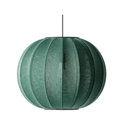 Made By Hand - Knit-Wit 45 Round LED-hänglampa, grön, Ø45cm