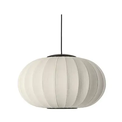 Made By Hand - Knit-Wit 57 Oval LED-hänglampa, vit, Ø 57 cm – tillverkad för hand