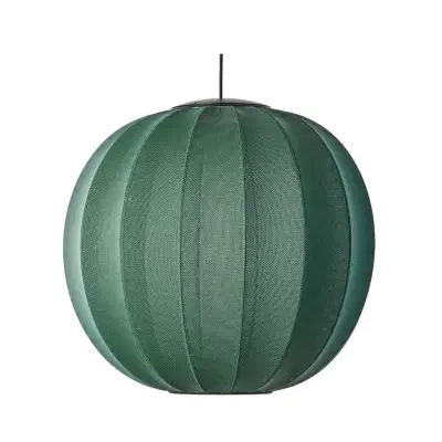 Made By Hand - Knit-Wit 60 Round LED-hänglampa, grön, Ø60cm