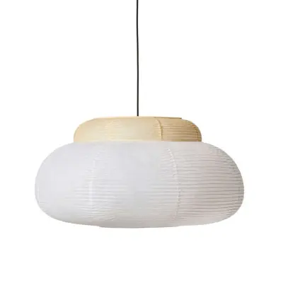 Made By Hand - Papier Single Taklampa Ø80 Soft Yellow