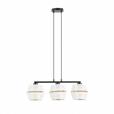 MALIA 3 Taklampa, Svart/Vit/Guld