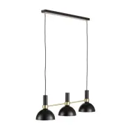 Markslöjd - Larry 3 Taklampa Black/Brushed Brass