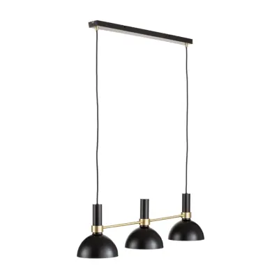 Markslöjd - Larry 3 Taklampa Black/Brushed Brass