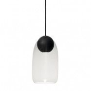 MATER - Liuku Taklampa Ball Black/Transparent