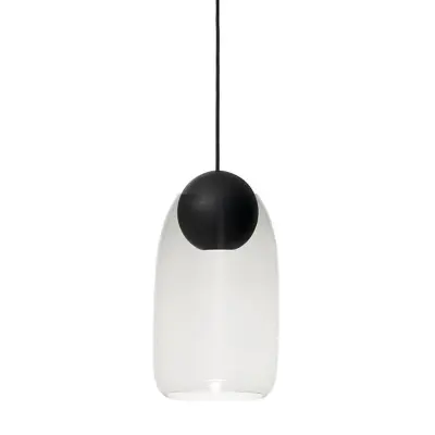 MATER - Liuku Taklampa Ball Black/Transparent