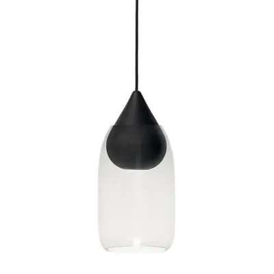 MATER - Liuku Taklampa Drop Black/Transparent