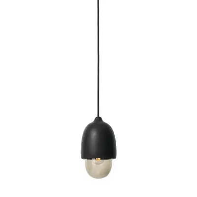 MATER - Terho Taklampa Small Black/Smoked Transparent