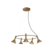 Megafon taklampa 5 rund, råmässing 50cm