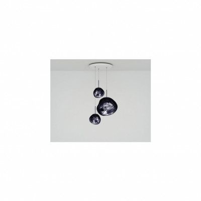 Melt Trio Round LED taklampa, smoke