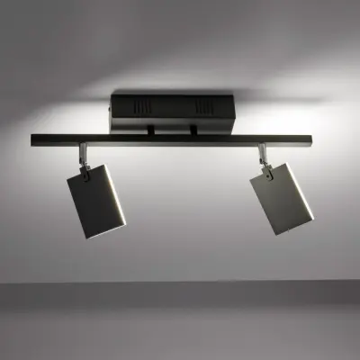Mira taklampa, svart pärla, 2 lampor, fjärrkontroll, CCT – PURE - Vardagsrum - Modern - Metall - Med flera ljuskällor