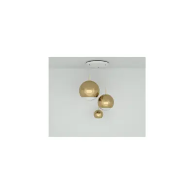 Mirror Ball Gold Range taklampa, guld