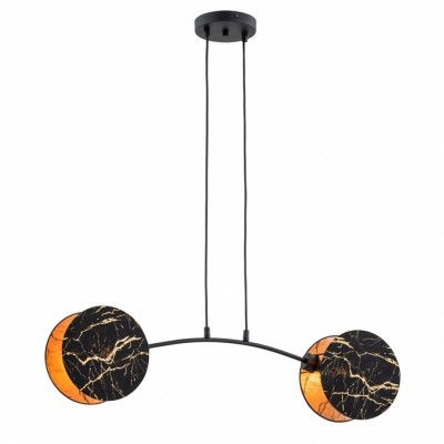 MOTIF 2 Taklampa, Svart/Svart/Guld