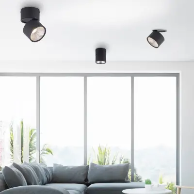 Nola LED-taklampa, 1 lampa, svart – PURE - Vardagsrum - Modern - Metall