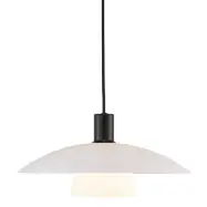 NORDLUX Verona taklampa - opalvitt glas och mattsvart metall