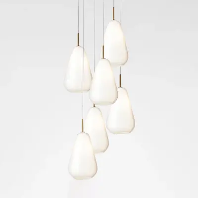 Nuura Aps - Anoli 6 Ljuskrona Nordic Gold/OpalNuura