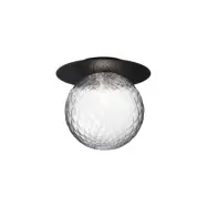 Nuura Aps - Liila 1 vägglampa, IP44, svart/klar, Ø 20 cmNuura