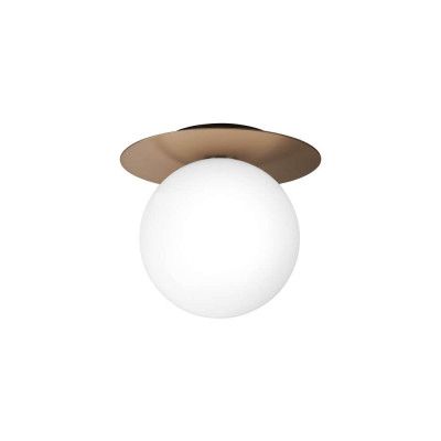 Nuura Aps - Liila 1 vägglampa, IP44, brons/opal, Ø 20 cmNuura