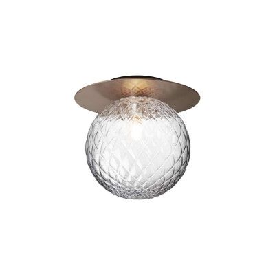 Nuura Aps - Liila 1 Vägg-/Plafond IP44 Large Dark Bronze/Optic ClearNuura