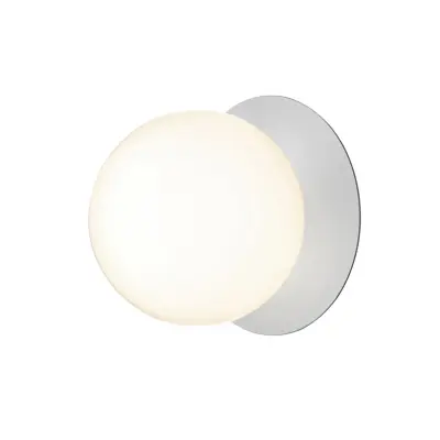 Nuura Aps - Liila 1 Stor vägglampa, varmvit, IP44, silver/vitNuura