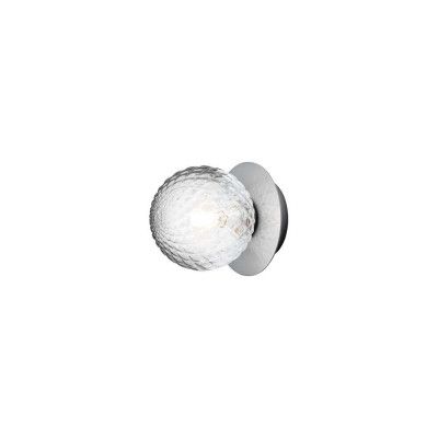 Nuura Aps - Liila 1 vägglampa, IP44, silver/klar, Ø 12 cmNuura