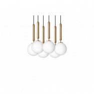 Nuura - Miira 6 Ljuskrona Brass/Opal White