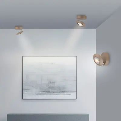 Oculis LED-taklampa i bronsfärg, Ø15 cm, järn/glas – PURE - Vardagsrum - Modern - Metall - Med en ljuskälla