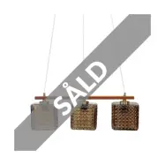 Olivia taklampa, teak/glas