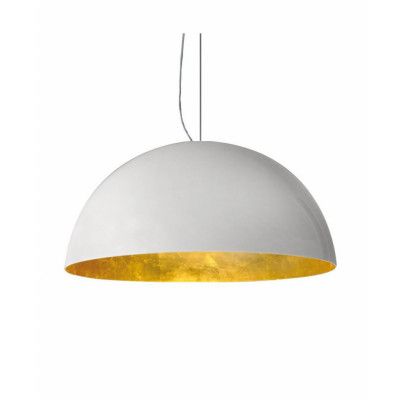 Oluce - Sonora Taklampa Vit/Guld Ø90