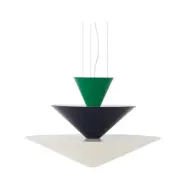 &Tradition - Gio LN14 Taklampa Ø60 Signal Green/Deep Blue/Ecru White