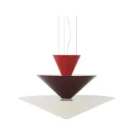 &Tradition - Gio LN14 Taklampa Ø60 Vermilion Red/Mörk Burgundy/Ecru White