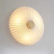 Paris taklampa, vit, Ø 50 cm, textil, G9 – Halo Design - Vardagsrum - Tyg / textil - Med en ljuskälla