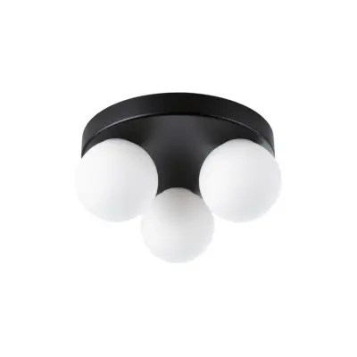 Paulmann - Gove 3 Plafond IP44 Dim. Matt Svart/Satin