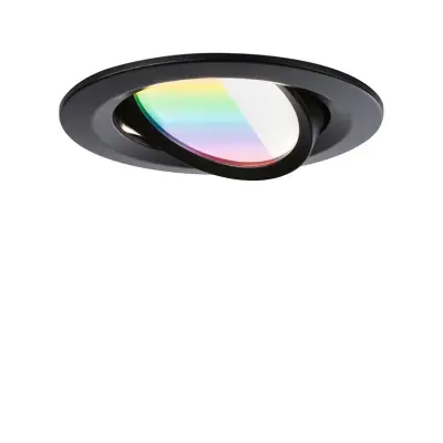 Paulmann - Nova Coin Recessed Plafond 3pcs. Ø84 RGBW Matt Black