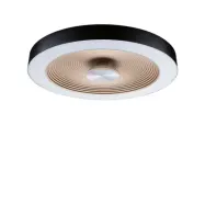 Paulmann - Volea LED-taklampa, Ø40 cm, IP44, svart/guld
