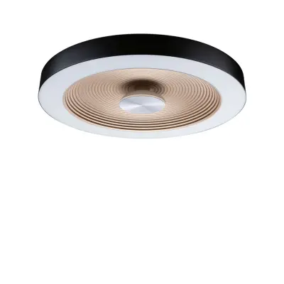 Paulmann - Volea LED-taklampa, Ø40 cm, IP44, svart/guld