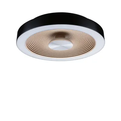 Paulmann - Volea LED-taklampa, IP44, Ø32 cm, svart/guld