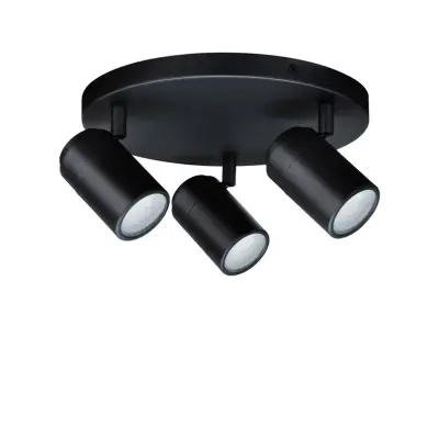 Paulmann - Zyli 3 Plafond IP44 Round Dim. Matt Svart