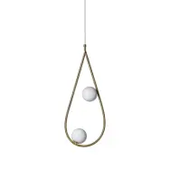 Pearls 65 pendel Brass, opal