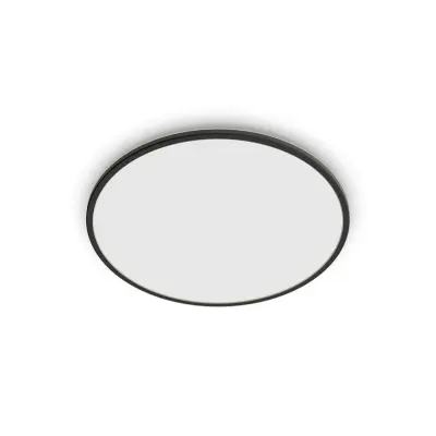 Philips - SuperSlim taklampa svart Ø 25 cm 2 700 K IP54