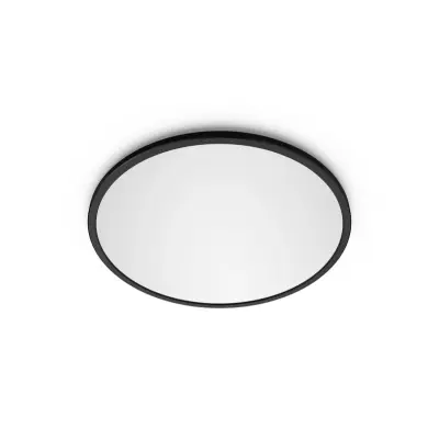 Philips - SuperSlim taklampa svart  Ø 42 cm 2.700 K