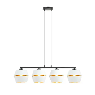 PIANO 4 Taklampa, Svart/Vit/Guld