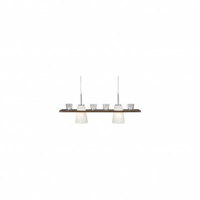 PLANKAN taklampa, valnöt/vit